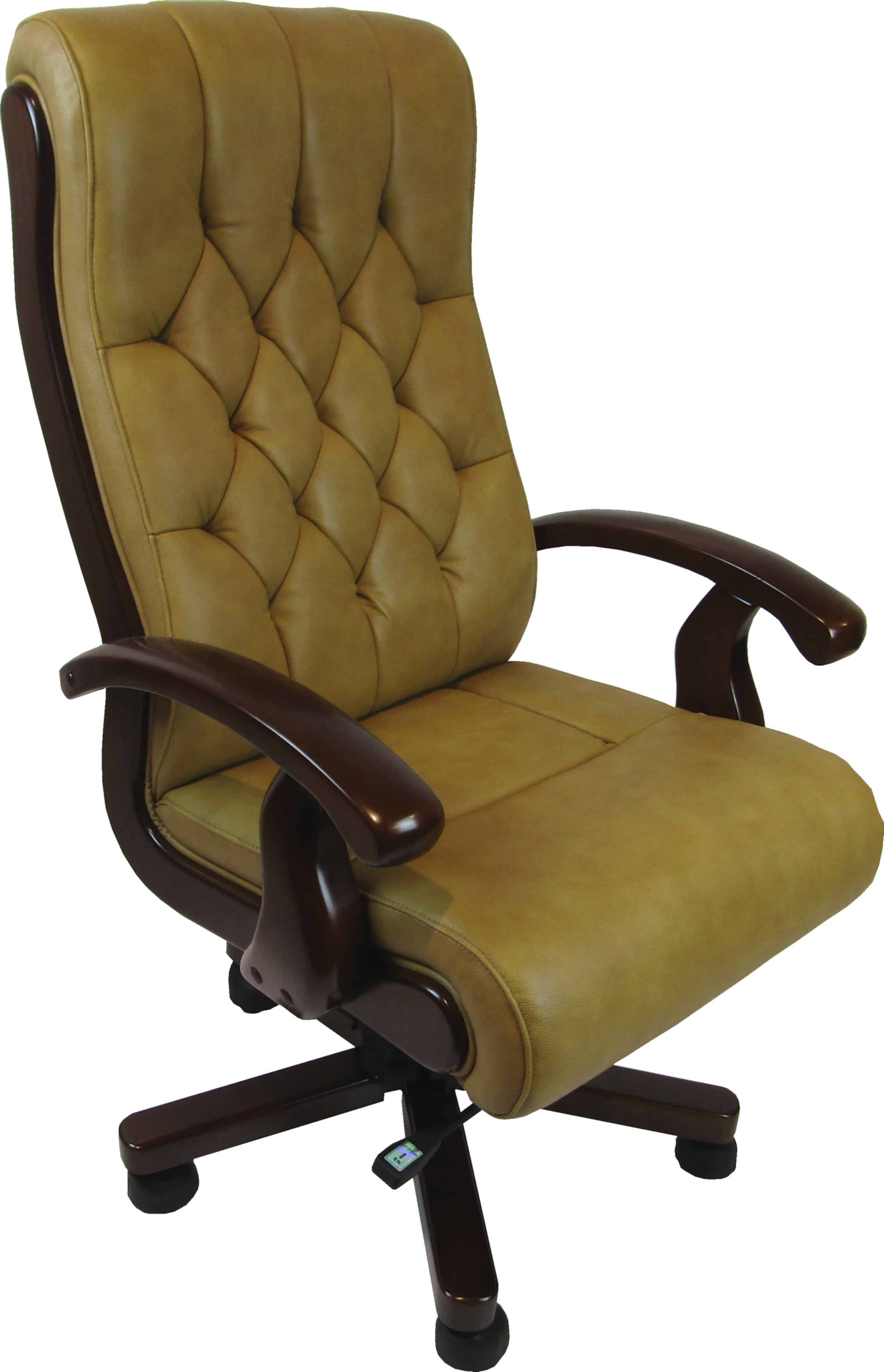 Beige Leather Chesterfield Executive Office Chair - CHA-WS-917 Huddersfield