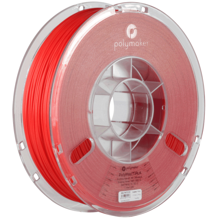 Polymaker PolyMax Tough PLA 1.75mm True Red 3D printer filament