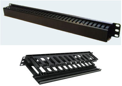 CM-F-DMP-1U-PNL Rack Cable Management - 1U Cable Dump Tidy Panel type (Black) 19&#34; rack mountable