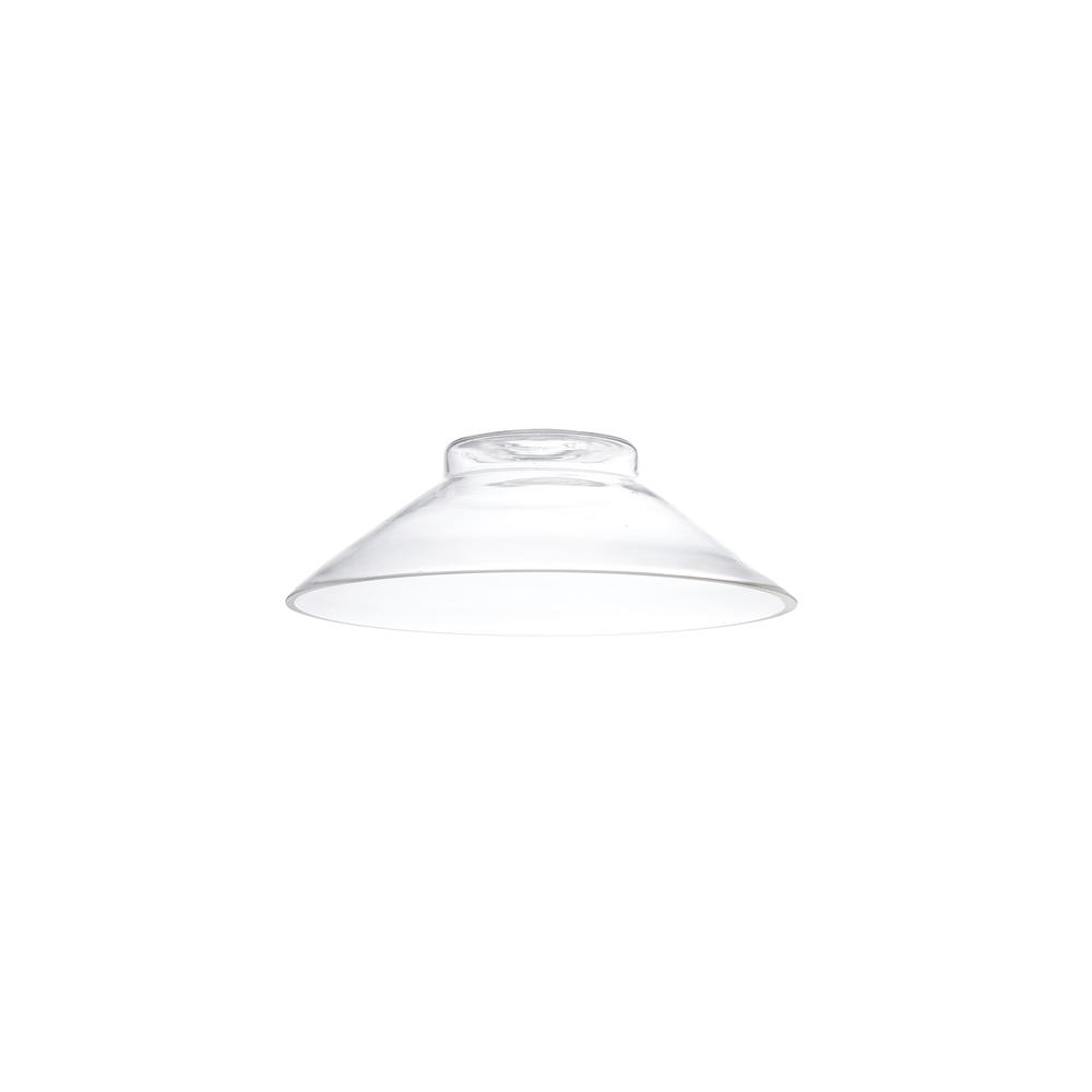 Luxuria Glorelle Flat Round 25cm Glass Shade (F) Clear