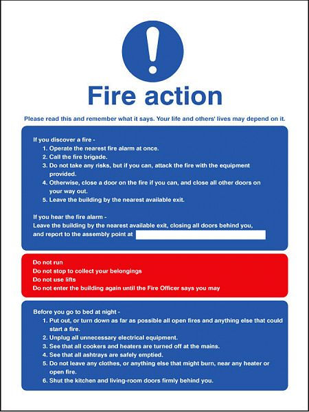 Fire action residential homes & multi-occupancy buildings - dial manually