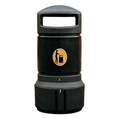 High Quality Mini Plaza&#174; Litter Bin & Express Delivery - Black
                                    
	                                    63 Litre Waste Bin with Metal Liner & Paving Fixing Kit