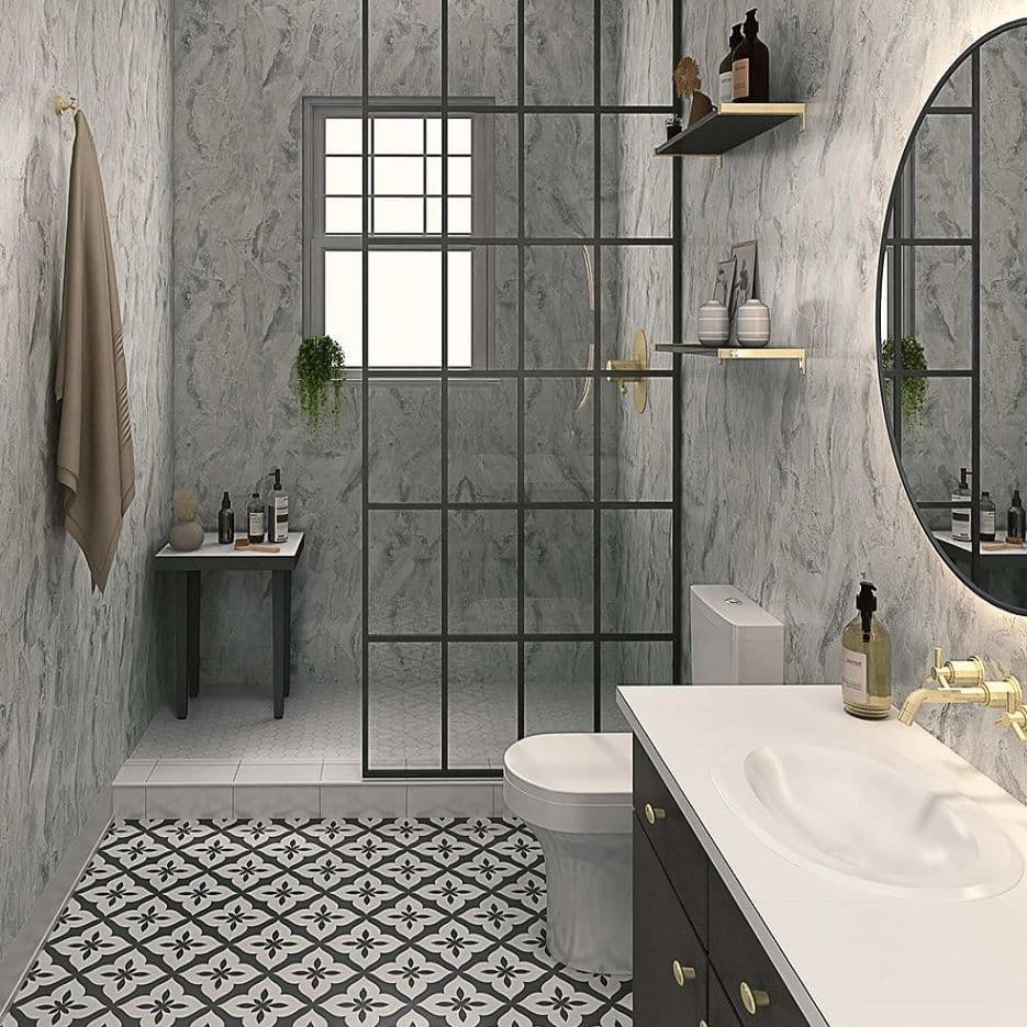 Stratus Marble Bathroom and Shower Panel