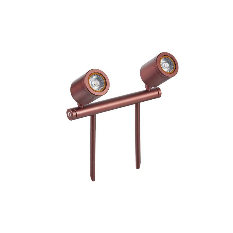 Collingwood Mains 230V LED Twin Bar Spike Light Bronze 4000K