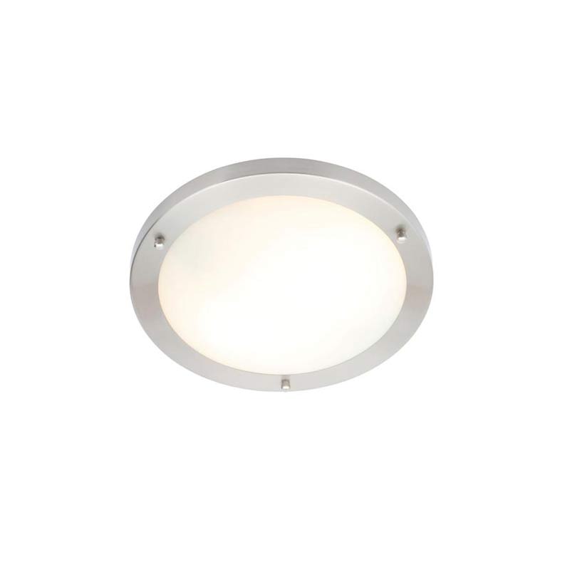 Forum Delphi Large Flush Ceiling Light 2xE27 Satin Nickel