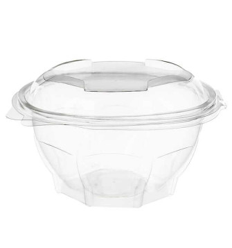 Suppliers Of 375cc Round Salad Container with Hinged Lid - VP37'' cased 300 For Hospitality Industry