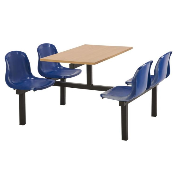 CU90 - 4-Seater Harvey Canteen Unit - 2 Way Access, Blue, Beech