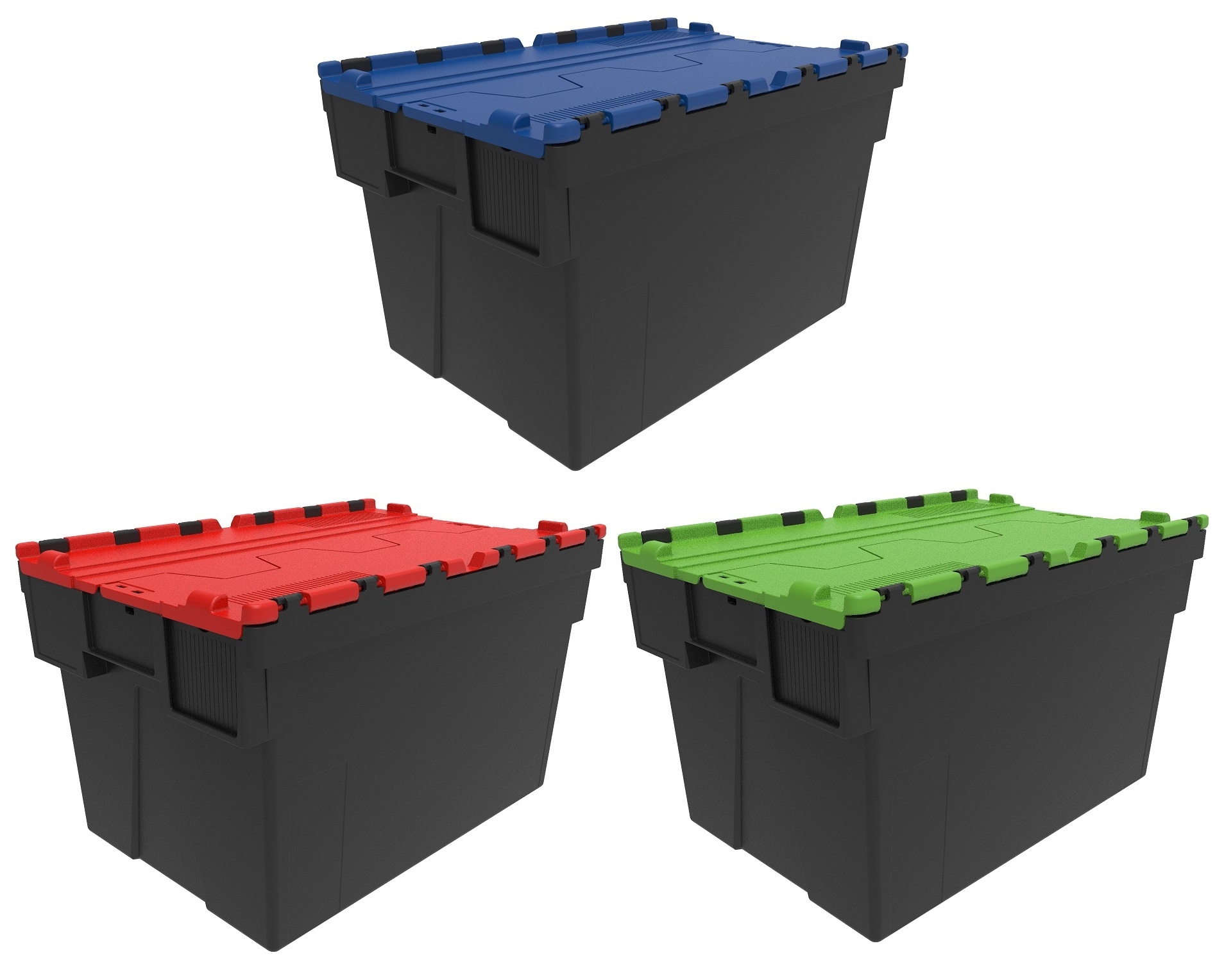 65 Litre Super Strong Colour Coded Lidded Container/Storage Box