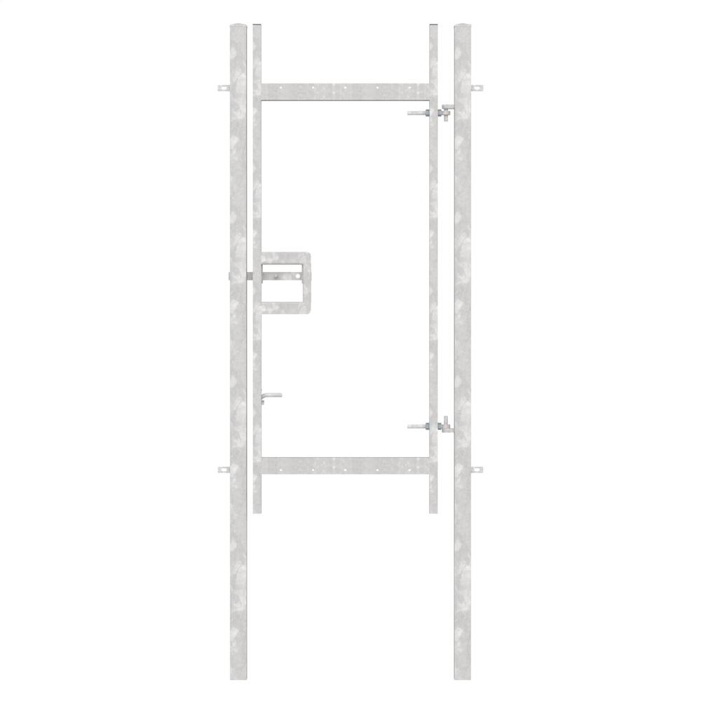 Single Leaf Gate Frame - LH  2.4m x 1mComes with posts, slide latch & hinges