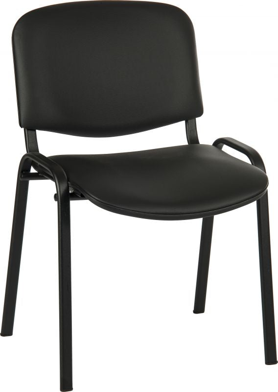 Stackable Black PU Conference Chair - CONFERENCE PU UK