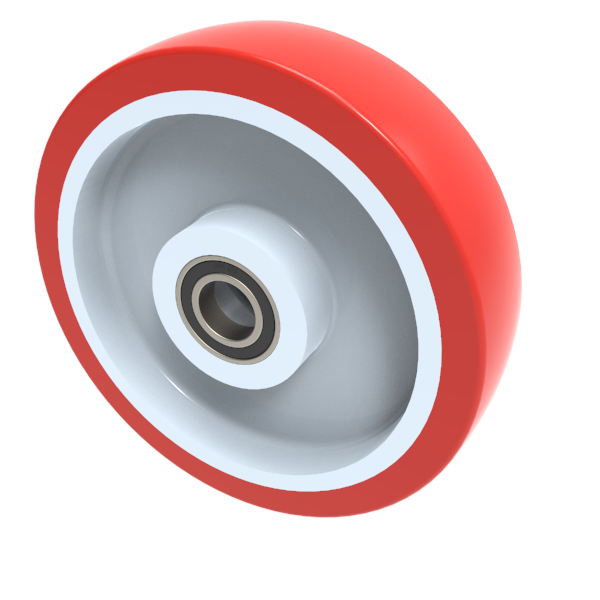 Polyurethane Nylon 200mm Ball Bearing Wheel 700kg Load