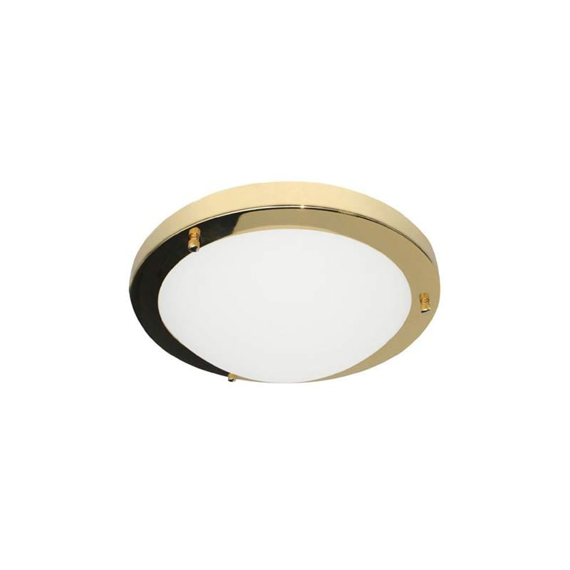 Forum Delphi Large Flush Ceiling Light 2xE27 Brass