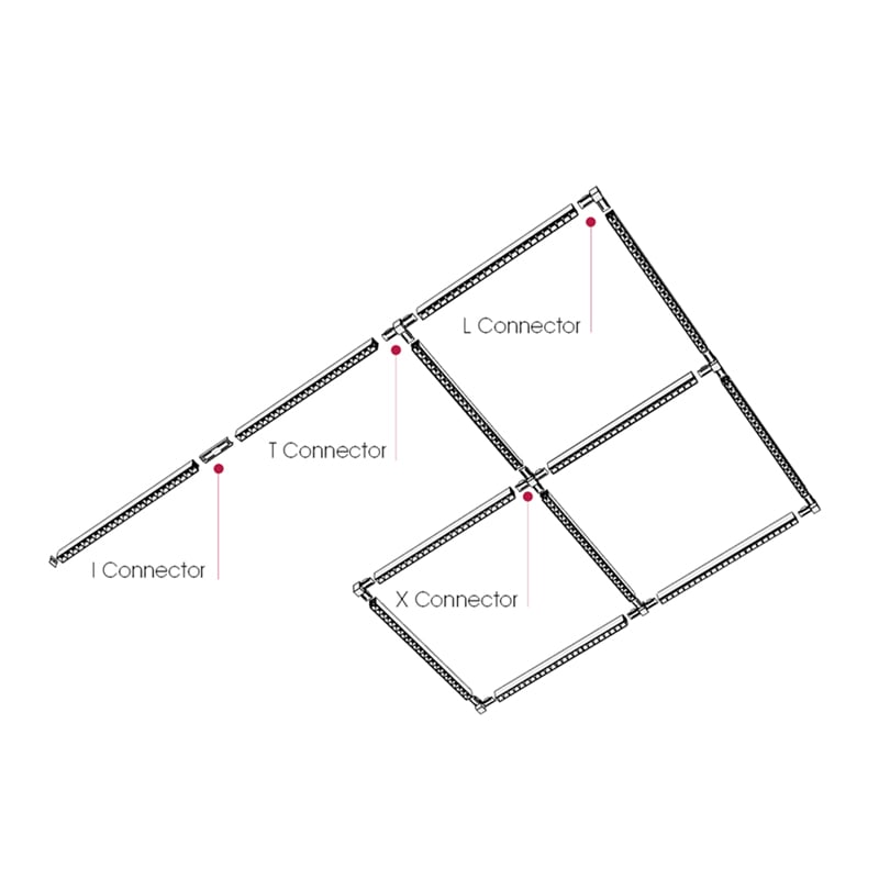 Kosnic Nile II 3-Way "T" Interlock Connector Black