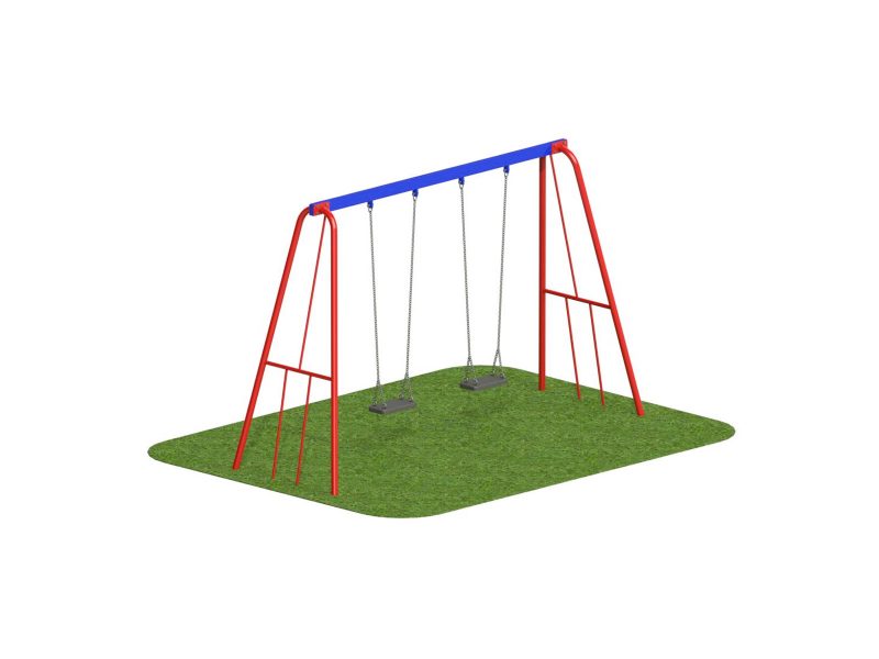 Manufacturer Of 2.4m Double Flat Seat Swing &#8211; Steel