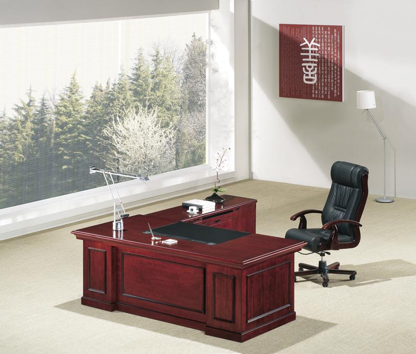Real Cherry Veneer Executive Office Desk With Pedestal & Return - UG223-2200mm Near Me