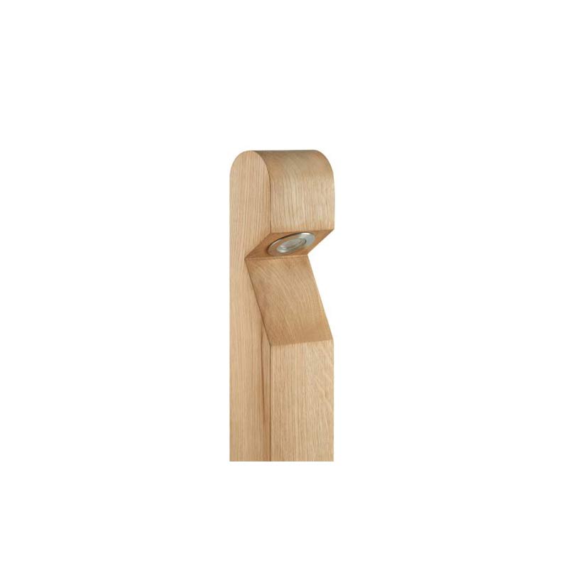 Collingwood Low Voltage Domed Top LED Bollard Base Entry Oak Wood 2700K