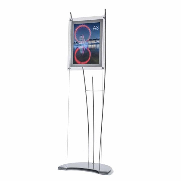 Contemporary D4 Cable Poster Display Stand - A3