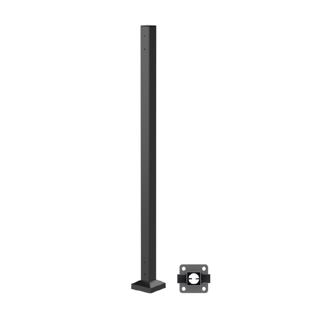 Fortitude Classic 50mm Mid Post 1100mm Bolt-Down - Black Sand