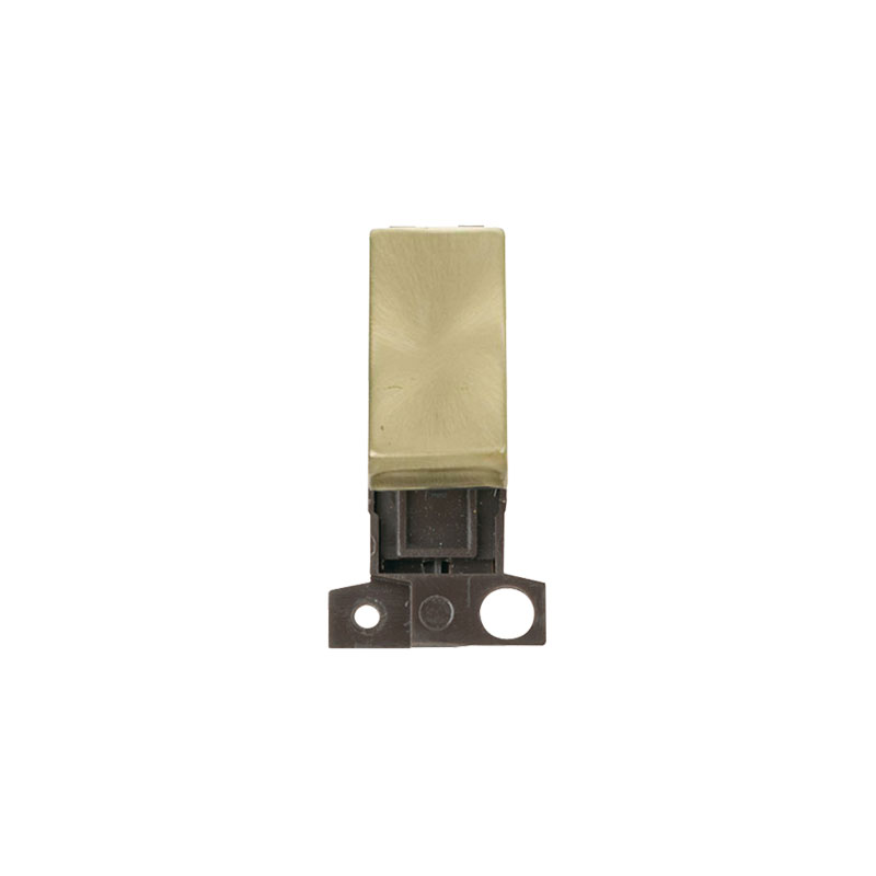 Click MiniGrid 10AX Ingot 2 Way Retractive Switch Module Satin Brass