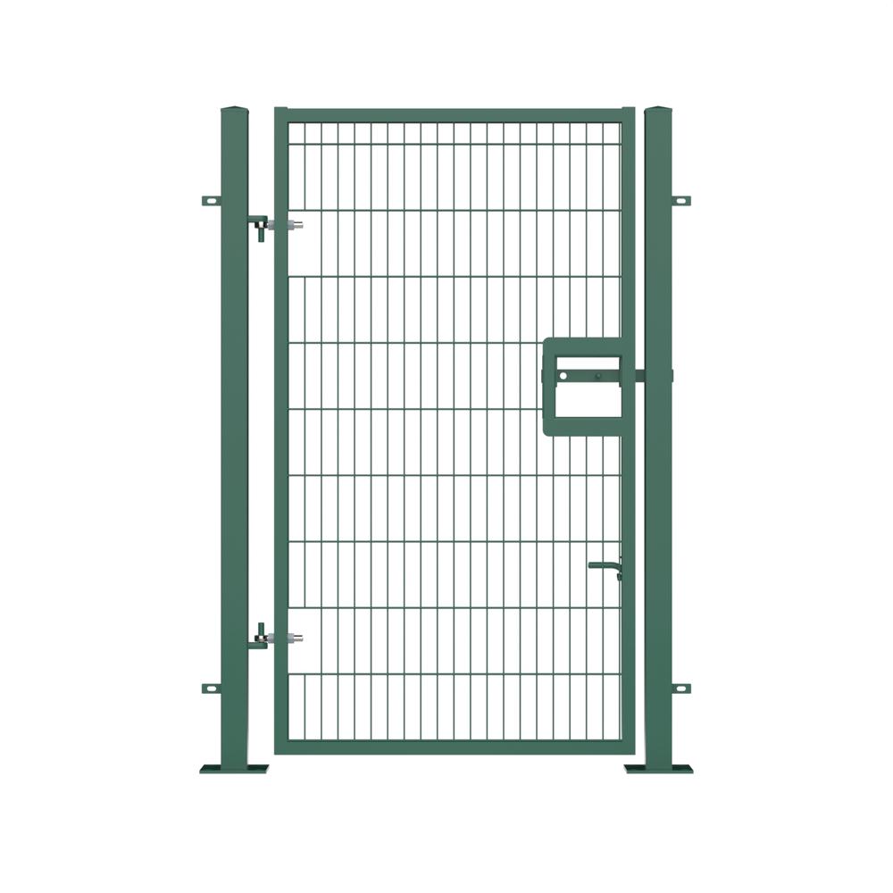 Twin Wire Single Leaf Gate H 2.0 x 1.2mGreen Powder Coated Finish  Bolt-Down