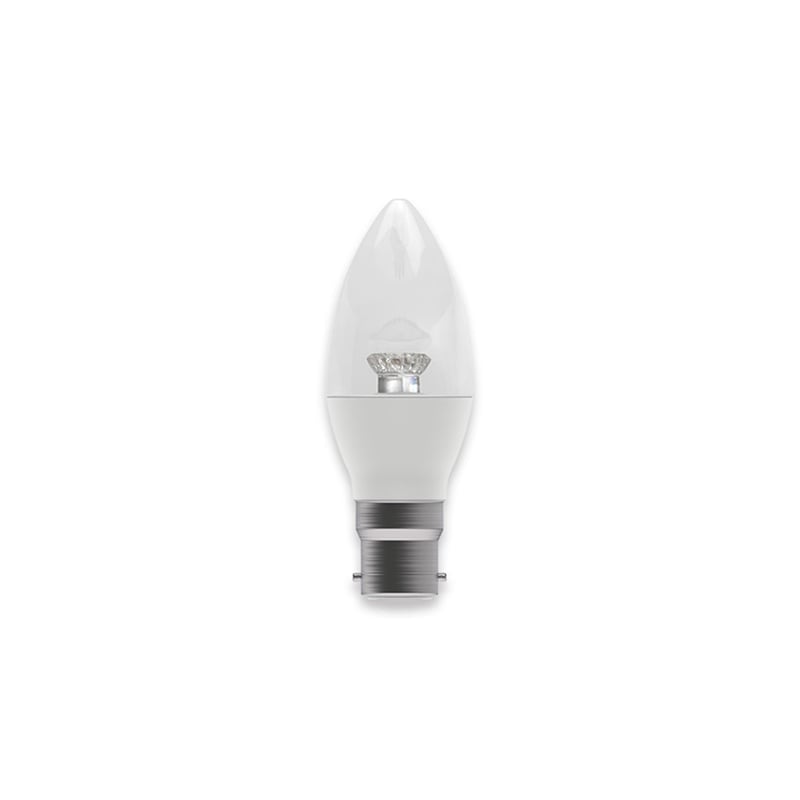 Bell Clear Non-Dimmable LED Candle 3.9W B22 2700K
