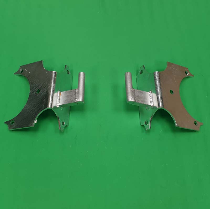 Heavy Duty Galvanised Corner Gate Hinge Plates Pair L&#45;HAND & R&#45;HAND