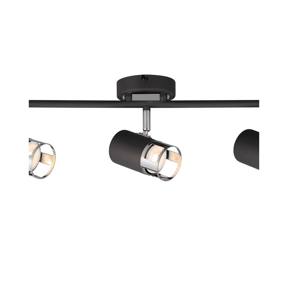 Luxuria Selene 3 Light Linear Bar Spotlight GU10 Graphite / Polished Chrome