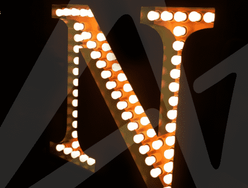 Retro Illuminated Bulb Letter Signs For Commercial Interiors