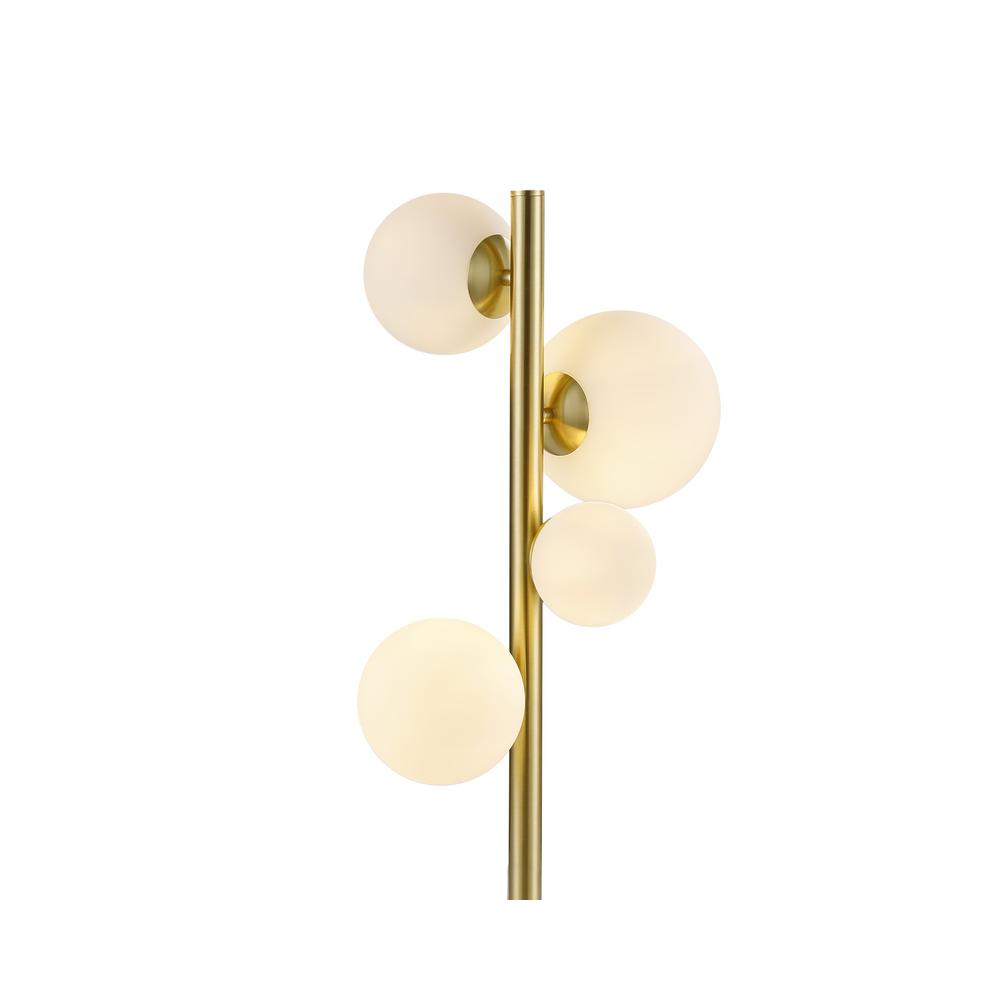 Luxuria Thorne Table Lamp 4xG9 Satin Gold Opal Glass