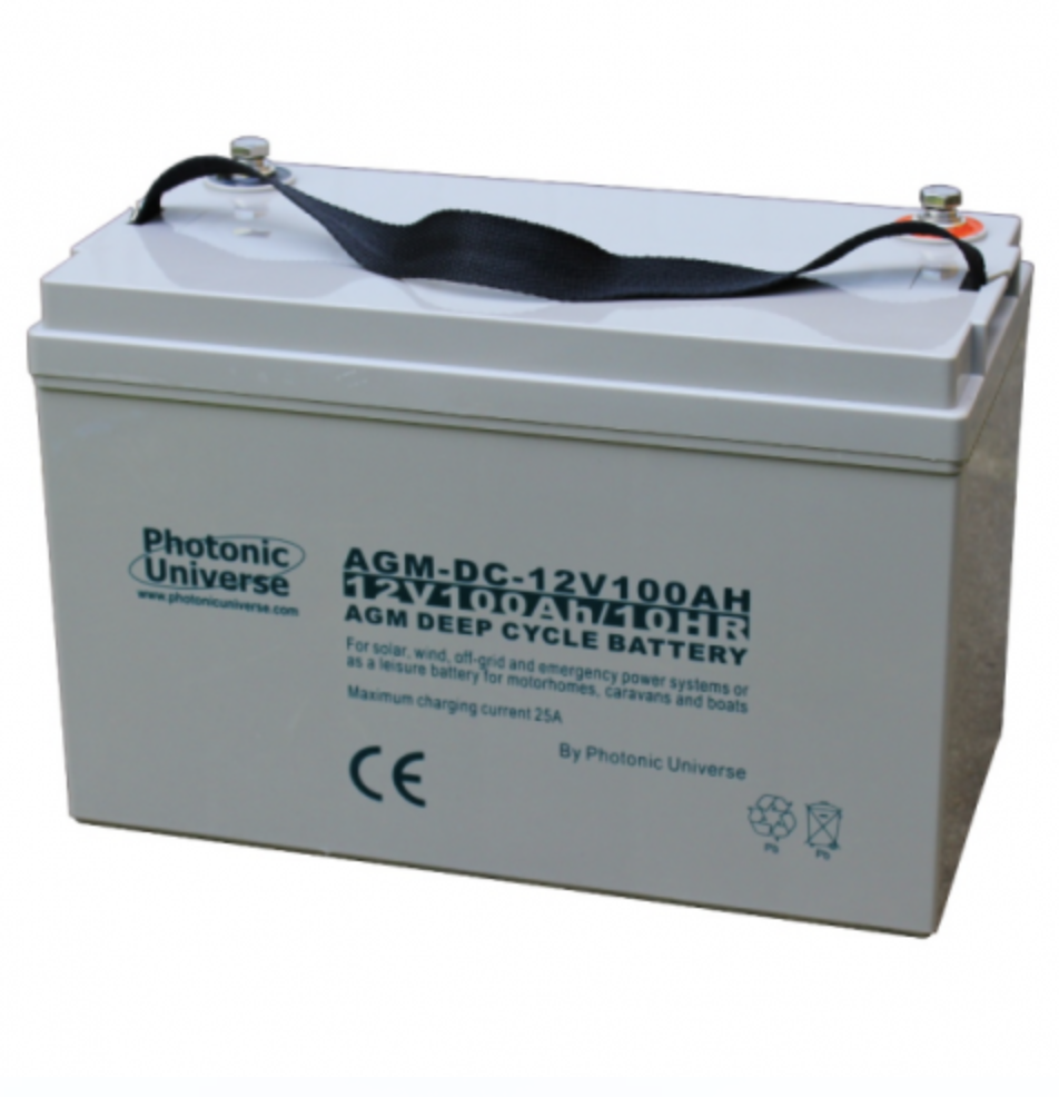 100Ah 12V Deep Cycle AGM Battery For Motorhomes, Caravans, Boats, Back Up And Off-Grid Power
