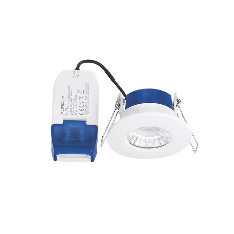 Aurora R6 Fixed 6W Fire Rated LED Downlight White 3000K