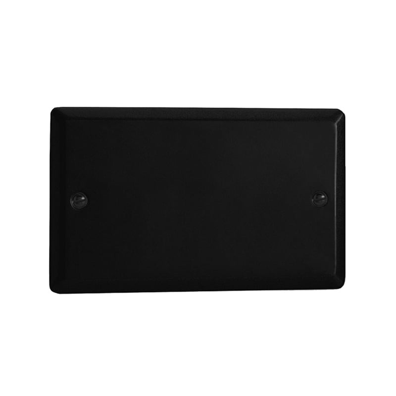 Varilight Urban Double Blank Plate Matt Black (Standard Plate)