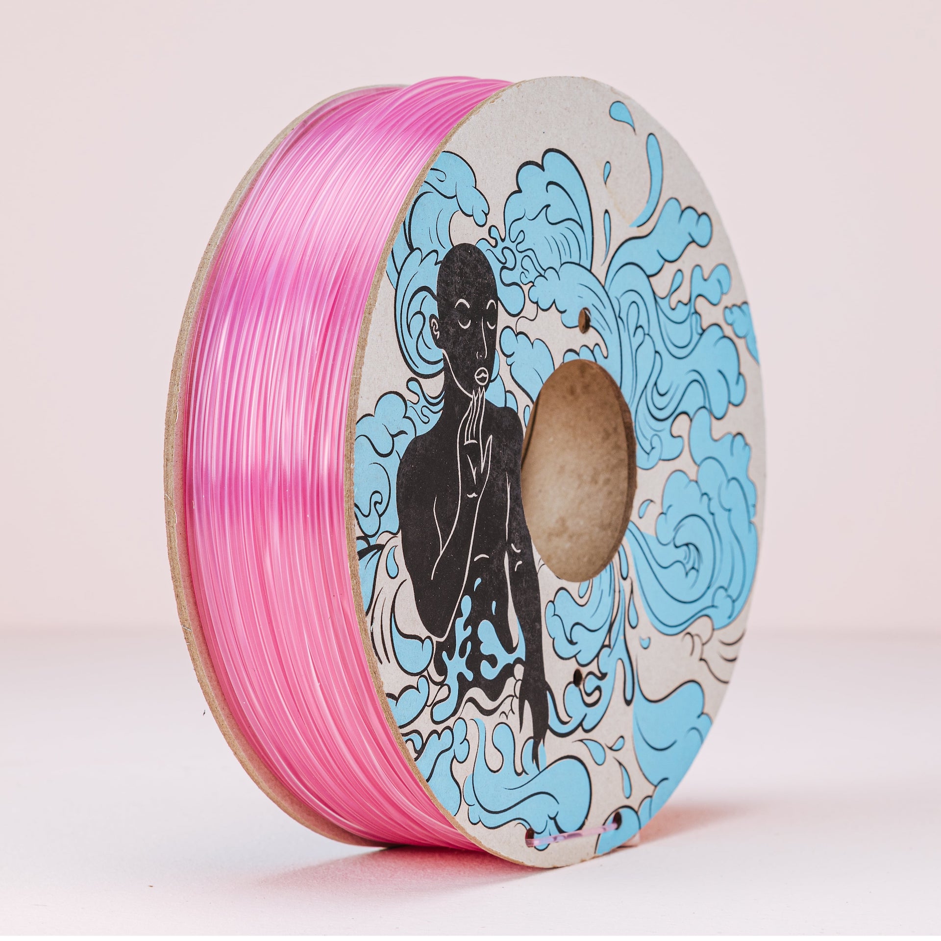 Reflow rPLA Rose Transparent 98% Recycled 3D Printing Filament 2.85mm 1Kg