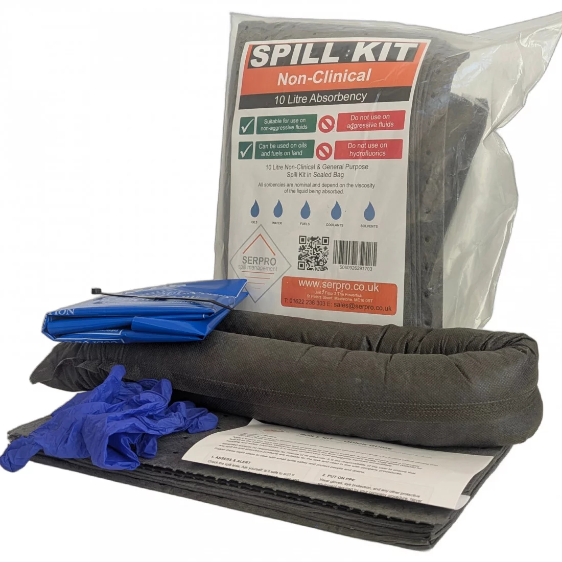 10 Litre Non-Clinical Spill Kit General Purpose