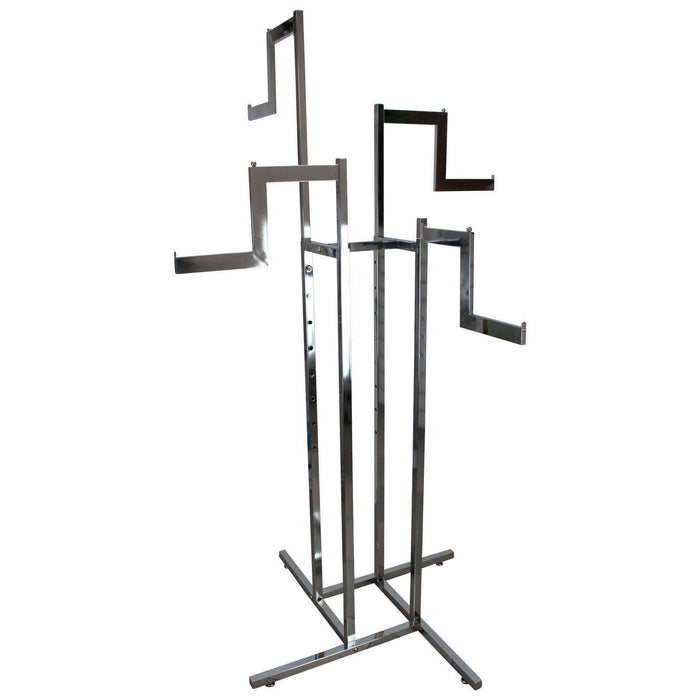 4 Arm Garment Rack - 4x Stepped Arms