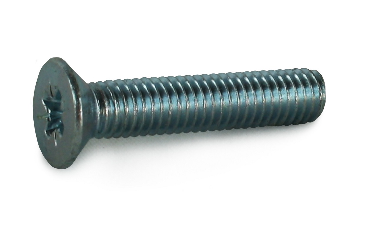 M4x50 Pozi Countersunk Machine Screw BZP