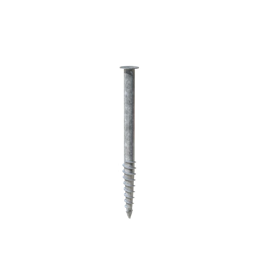 Ground Screw - F200 - 1250 x 76mm Galvanised Steel to DIN ISO 1461 