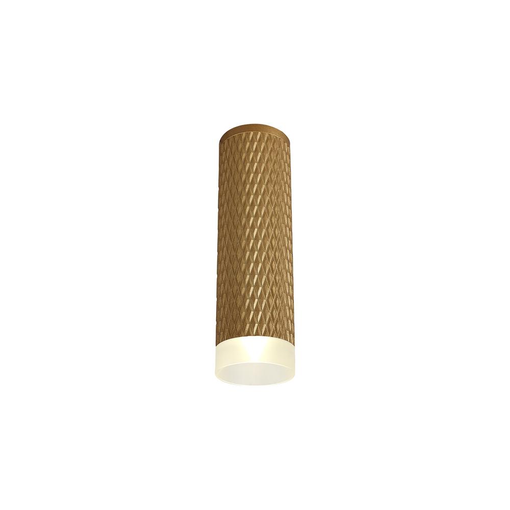 Luxuria * Swirl 6cm 1 Light 20cm Surface Mounted Ceiling GU10 Champagne Gold/Acrylic Ring