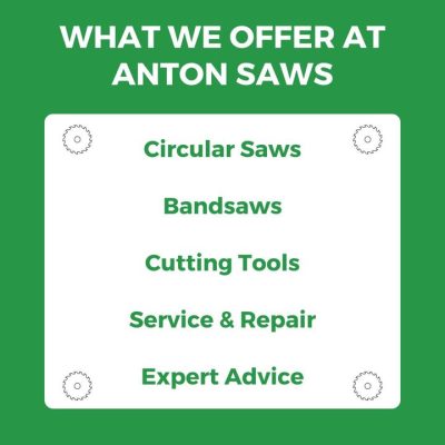 We’ve got a huge range of circular saws, bandsaws and cutting tools for you to choose from on our website, as well as our service and repairs!