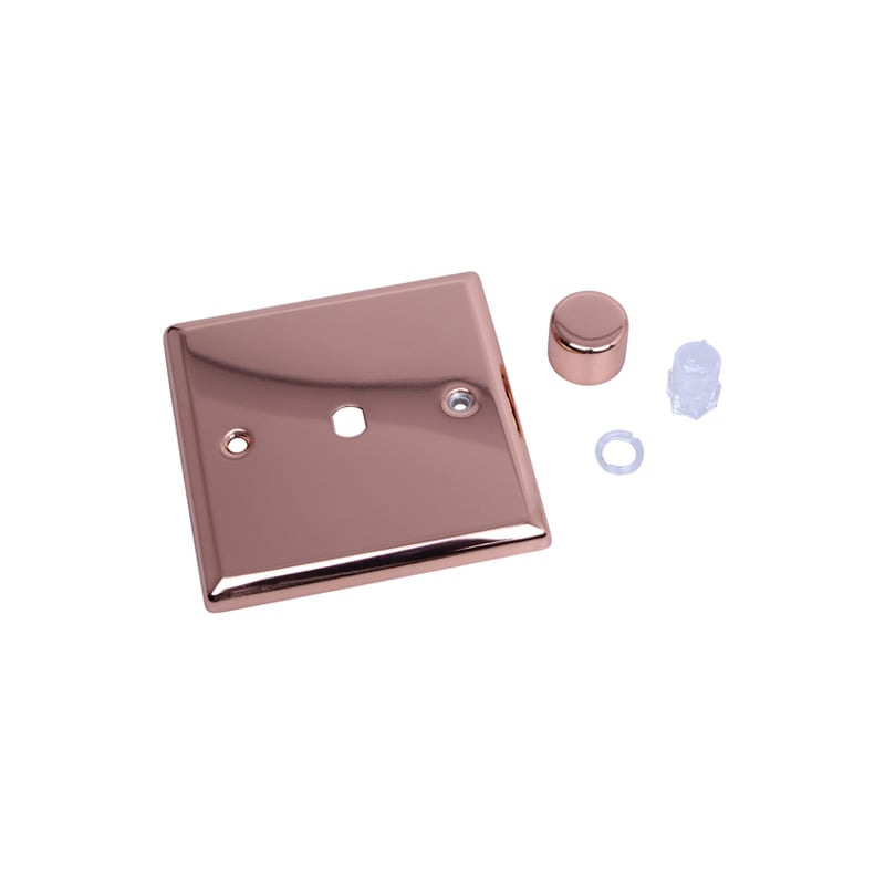 Varilight Urban 1G Single Plate Matrix Faceplate Kit Polished Copper for Rotary Dimmer Standard Plate