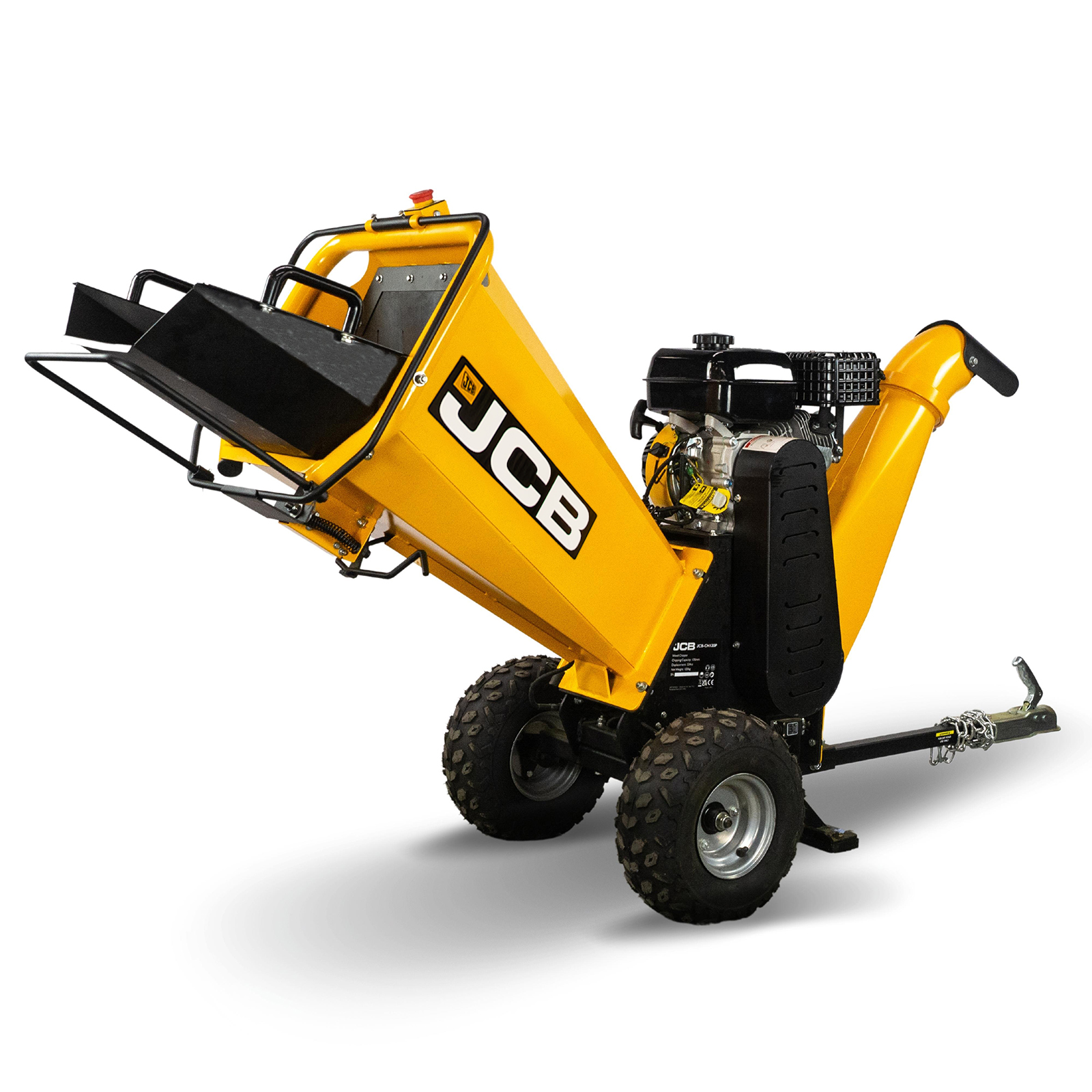 JCB 100mm /4” Heavy-duty Petrol Wood Chipper 7.5hp, 224cc 4-Stroke 