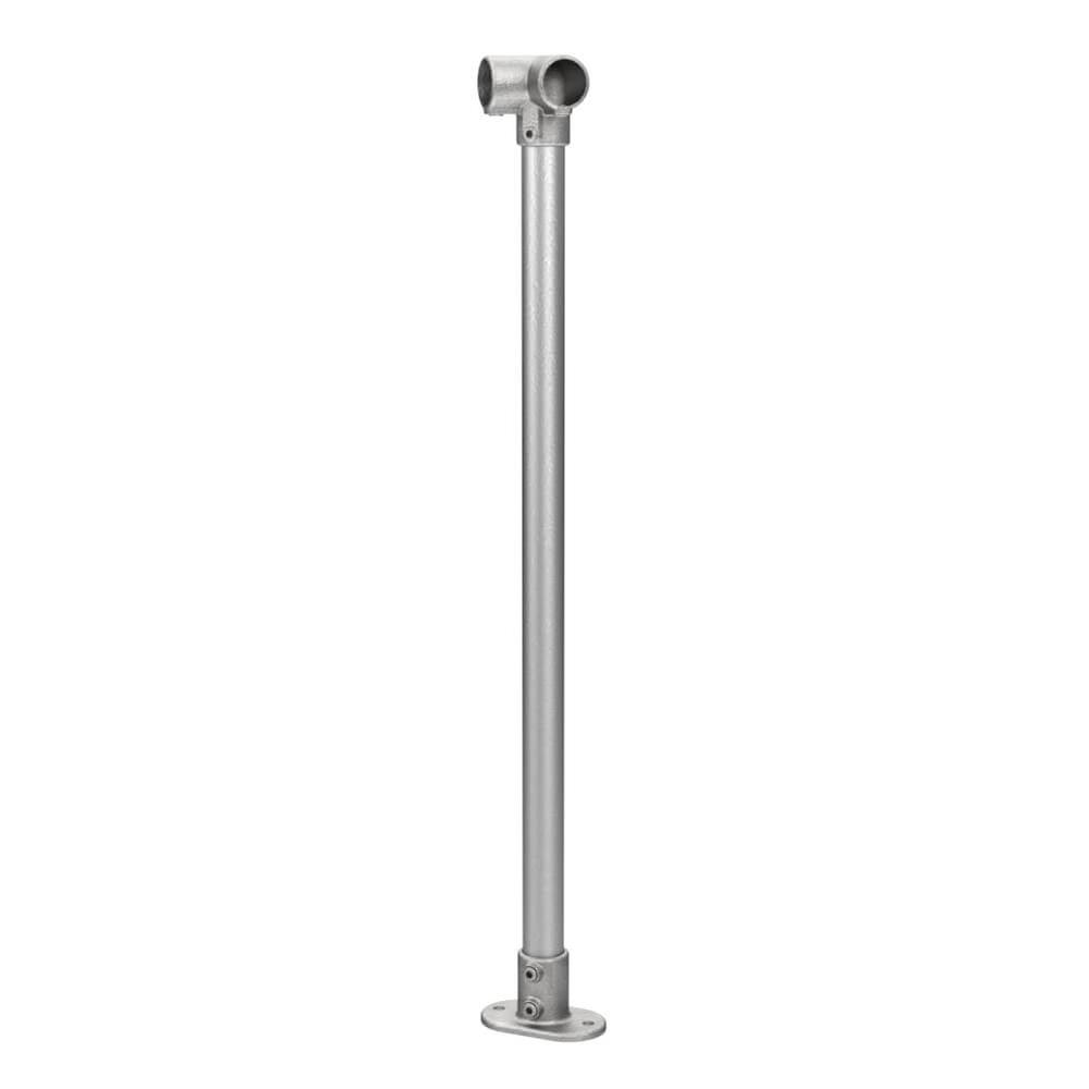 Tube Clamp Corner Post - D Tube (48.3mm)1100mm Finished Handrail Height