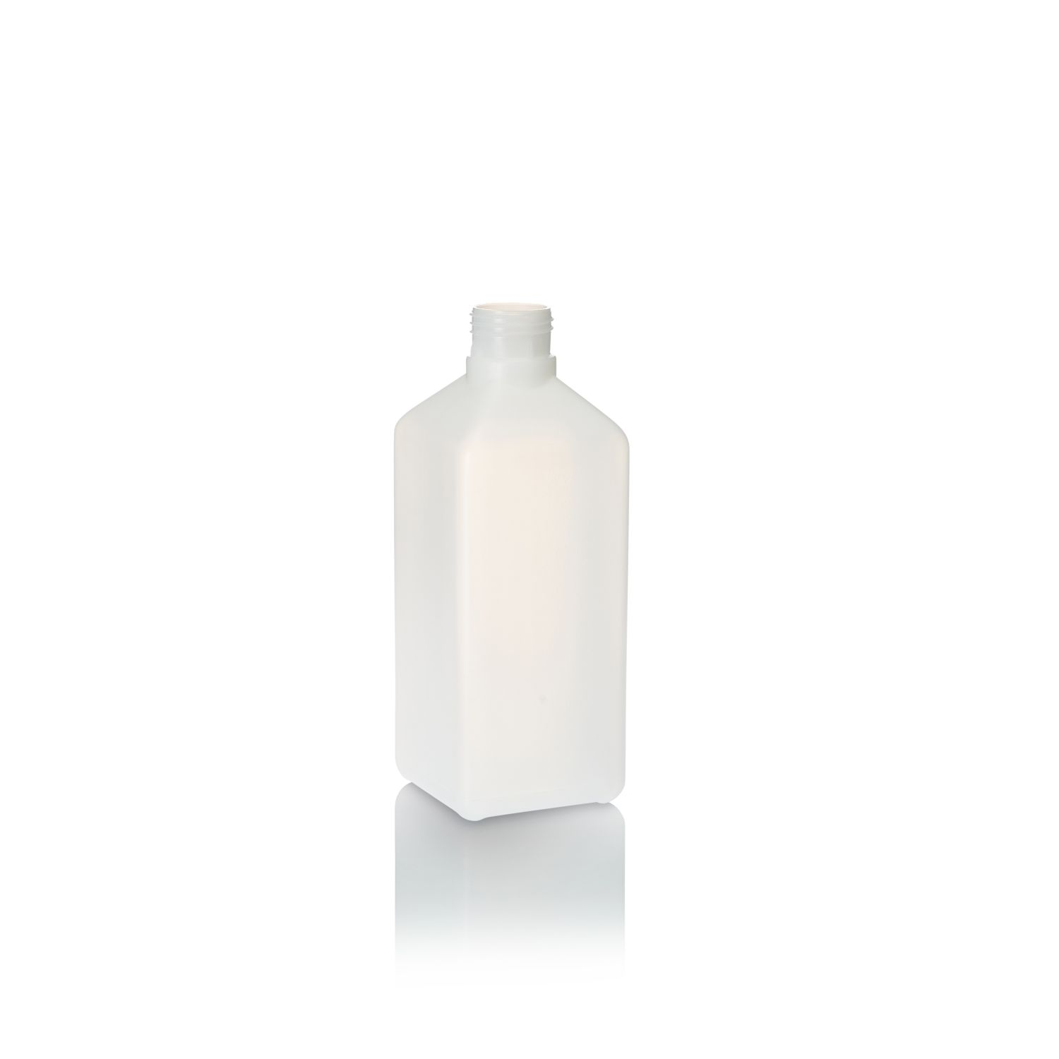 1Ltr Natural HDPE Heavy Duty Square Bottle