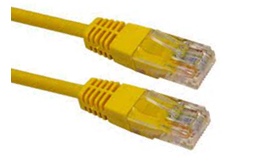 C54EV1-0.4 YELLOW 0.4m Cat5e patch lead - LABELED length on one end 0.4M