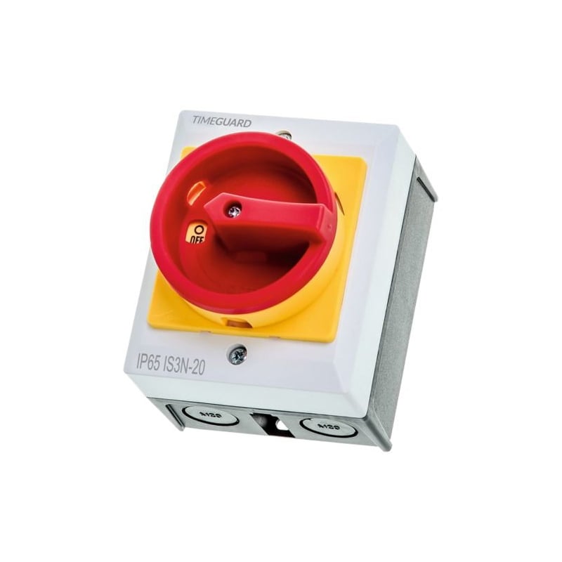 TimeGuard IS3N-20 IP65 20A Rotary Isolator Switch 