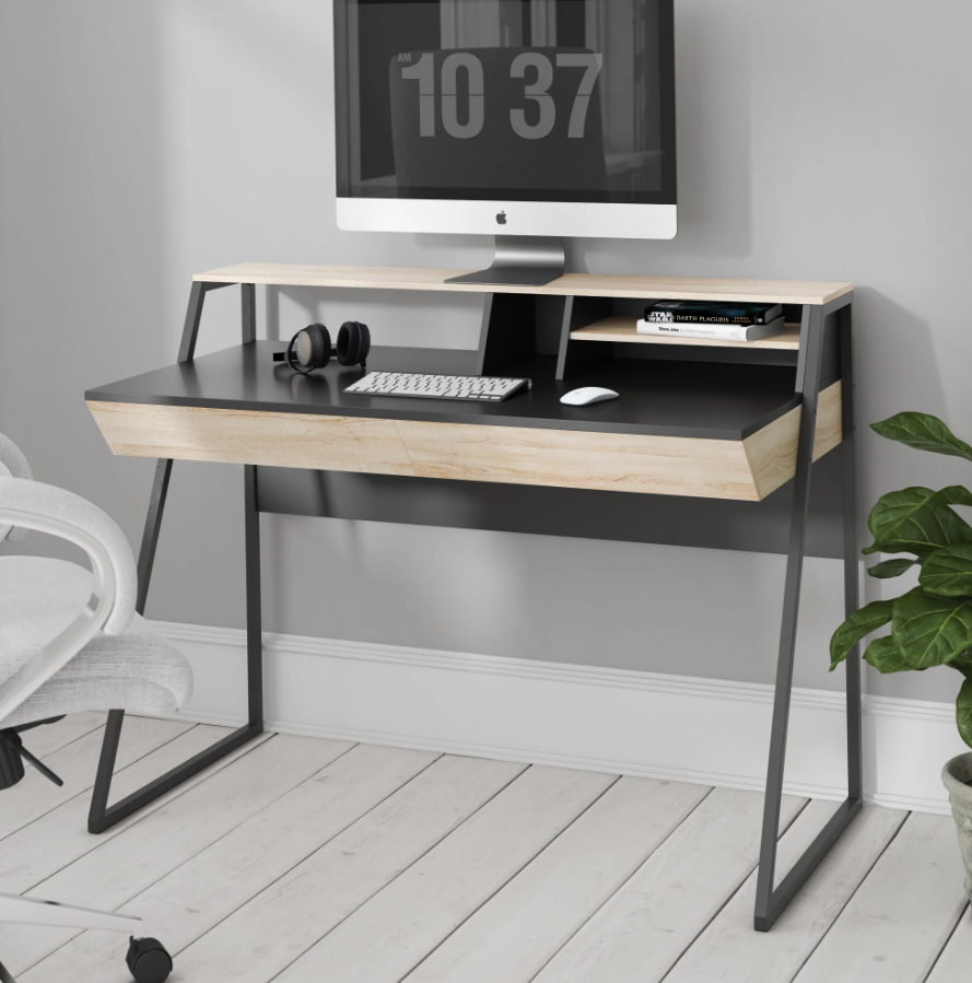 Salcombe Oak & Black Home Office Desk Near Me