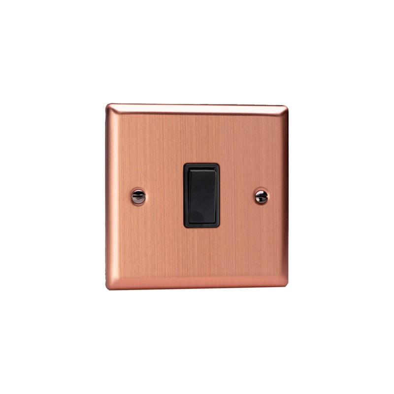 Varilight Urban 10A 1G Intermediate Rocker Switch Brushed Copper