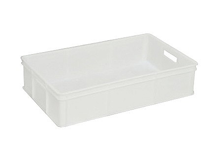 50 Litre Solid Plastic Stacking Confectionary Bakery Tray - With Handles