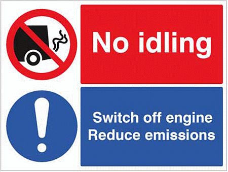 No idling, Switch off engine Reduce emissions