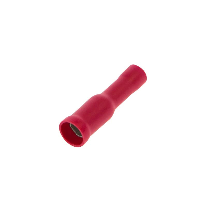 Unicrimp Red 4mm Female Bullet Terminals (Pack of 100)